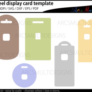 Badge reel display card template / retractable badge display card / vector template