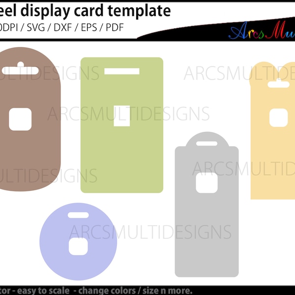 Badge reel display card template / retractable badge display card / vector template