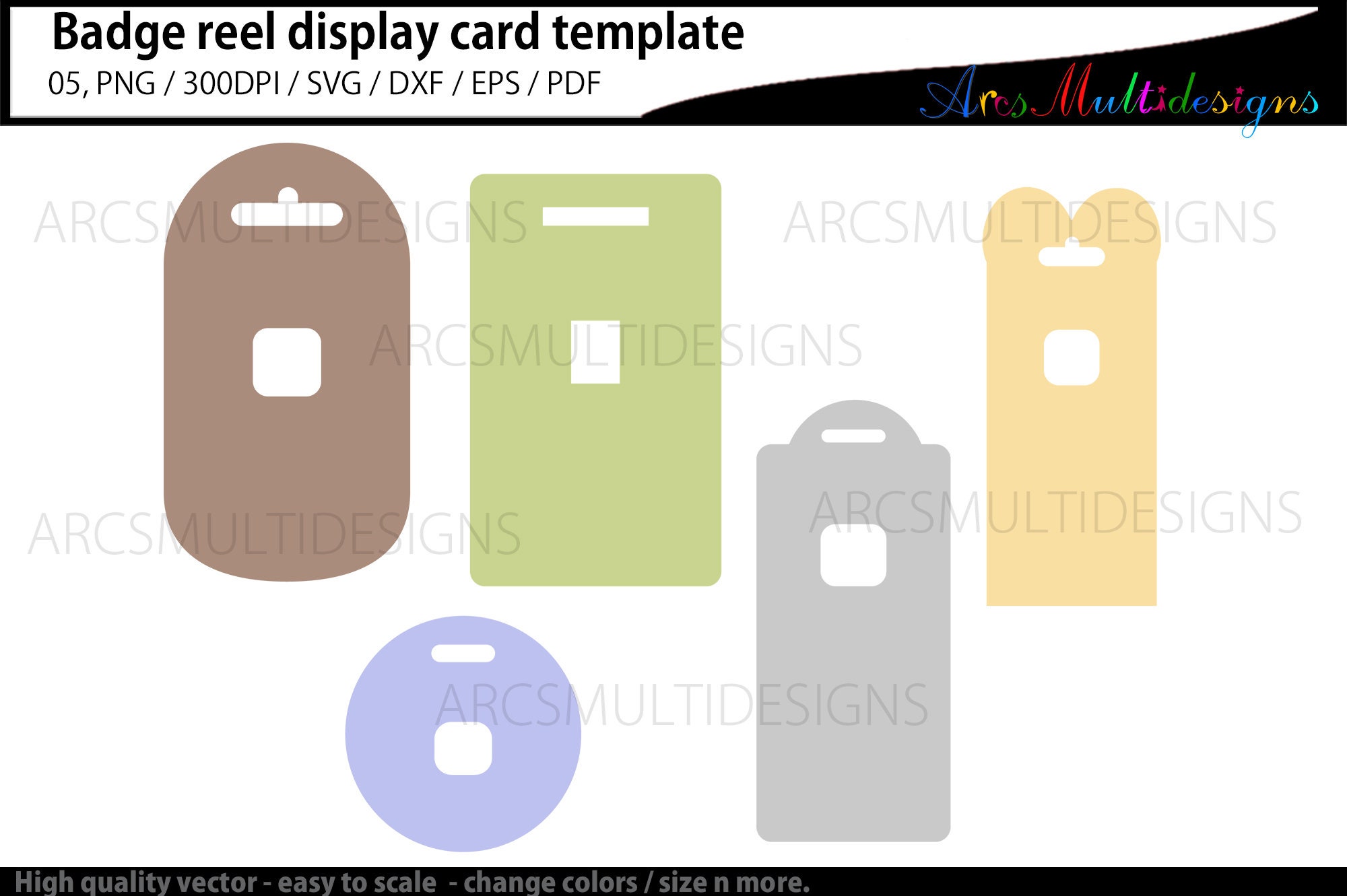 Badge Reel Display Card Template / Retractable Badge Display - Etsy