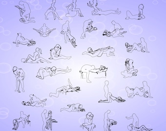 Sex silhouette outline / vector sex position line art / Sex SVG file /EPS / PNG / sex position / position silhouette / best selling svg