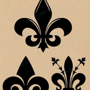 Silhouette fleur de lys / modèles de coupe SVG fleur de lys / Svg / Eps / Dxf / Png / silhouette de fleur, scrapbooking /svg / décoration saints