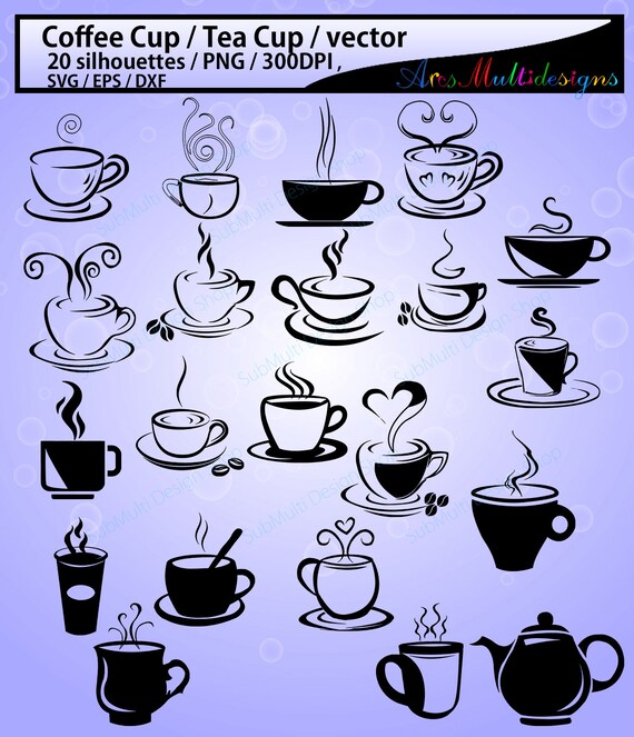 Download 20 Coffee Svg Tea Mug Hq Coffee Cup Silhouette Tea Cup Silhouette Svg Png Eps Dxf Files Vector Scrapbooking Coffee Cup By Arcsmultidesignsshop Catch My Party
