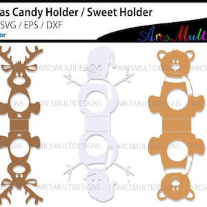Christmas Candy holder svg bundle / Christmas sweet holder