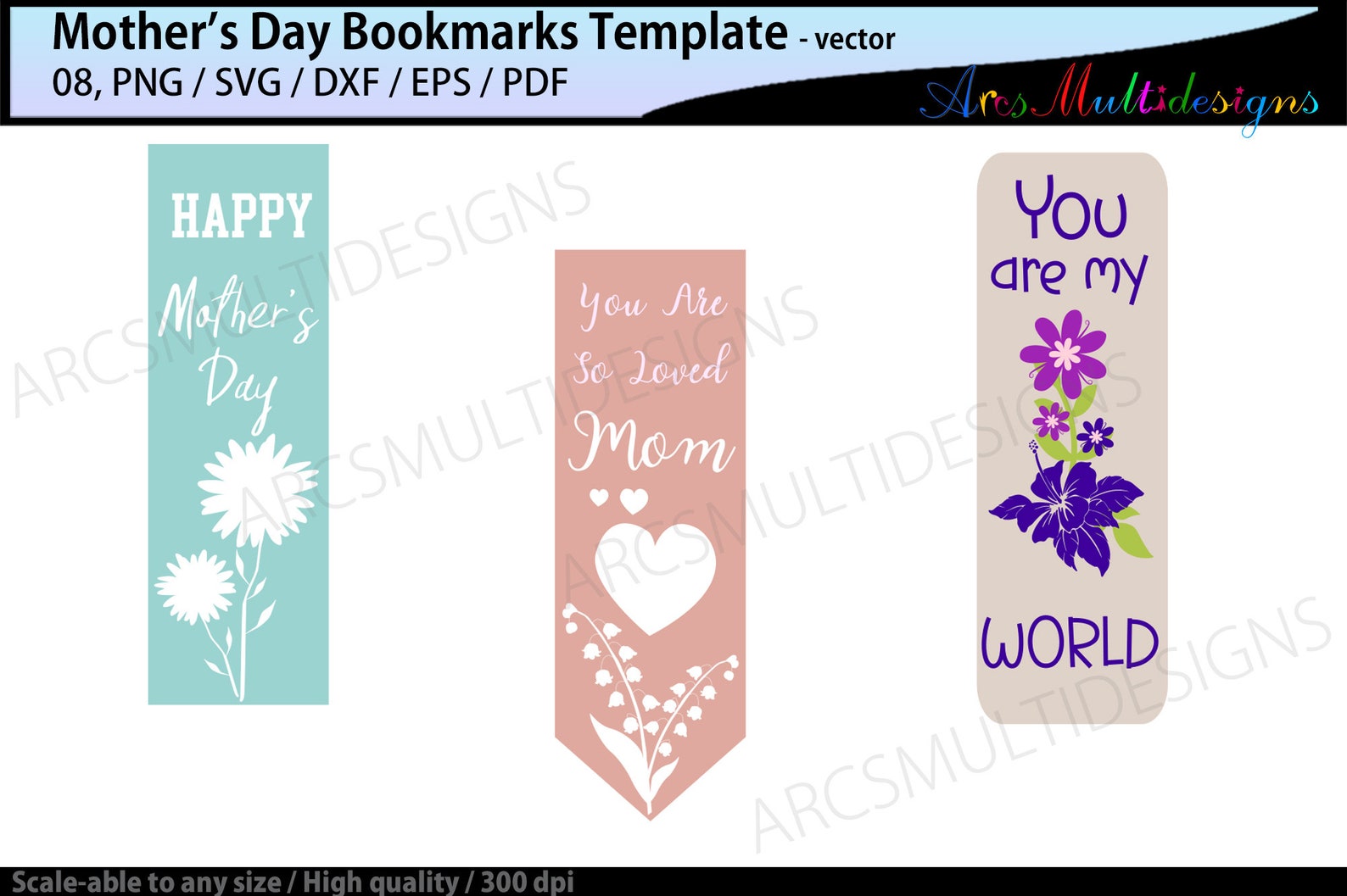 Mother's Day Bookmark Template Svg / Mother's Day - Etsy