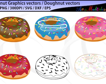 Donut SVG / Doughnut SVG / Donut Cut File / Sprinkle Donut SVG file / Donut vector / donut clipart / donut silhouette outline