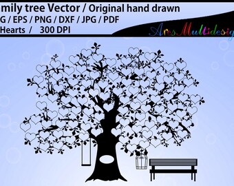 90 Heart Family Tree  (Digital Download)