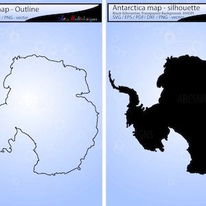 Antarktis Landkarte svg / Antarktis Landkarte Kontur / Antarktis Landkarte