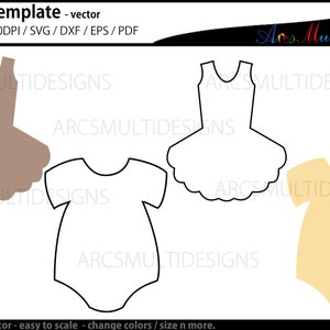 modèle de tutu / tutu svg / modèle de baby shower tutu / contour de tutu