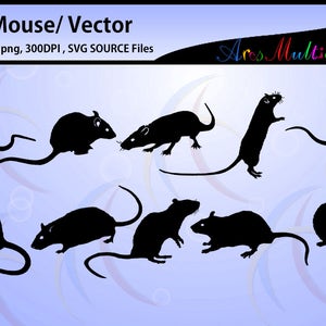 Ratte Silhouette / Vektor-Ratte / SVG QUELL-Datei / Png / Maus / Maus Silhouette / druckbare Ratten Silhouette / hohe Qualität / Ratte svg