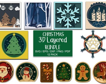 3D Layered Christmas Bundle (Digital Download)