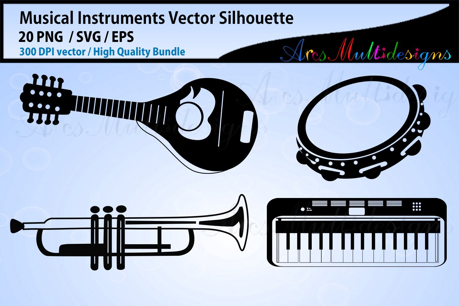 Musical Instruments Svg Silhouette / Musical Instruments Etsy