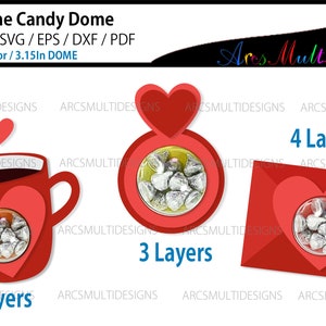 Valentine Candy Dome svg / Valentine Candy Dome svg / Valentine / Chocolate Box Candy Dome