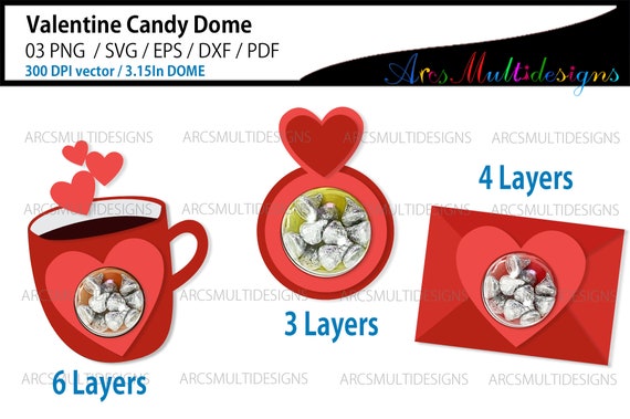 Valentine Candy dome svg / Valentine candy dome svg bundle / Valentine dome / chocolate box candy dome Il_570xn