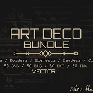 Art deco bundle / art deco bundle svg / art deco bundle clipart / art deco  silhouette bundle / art deco printable vector
