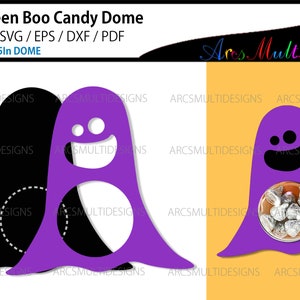 Halloween boo candy dome svg / boo candy dome holder