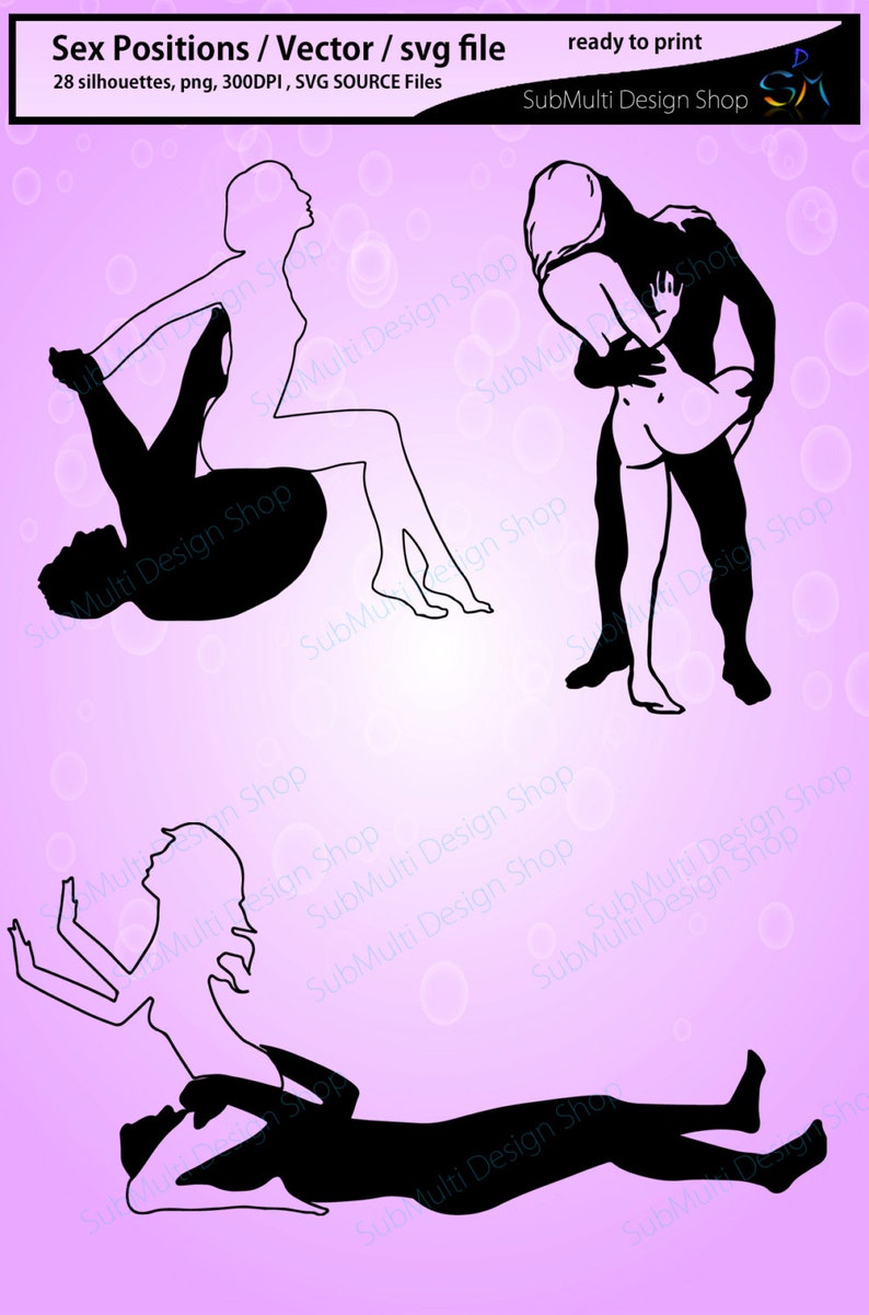 Sex silhouettes / vector sex position / Sex SVG file /EPS / PNG / Jpg / sex position / position silhouette / printable best selling svg image 3