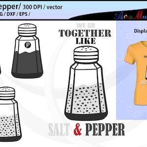 Salt and pepper svg cut files / salt and pepper vector / salt and pepper bottle svg / cutting files