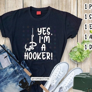 Divertido svg de pesca para niñas - Chicas que pescan svg archivo de corte - Sí, soy un hooker SVG