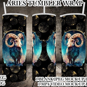 Ram sublimatie tumbler Sjabloon - Ram Tumbler Wrap - Gratis VIDEO mock up incl - Gratis JPEG mock up incl