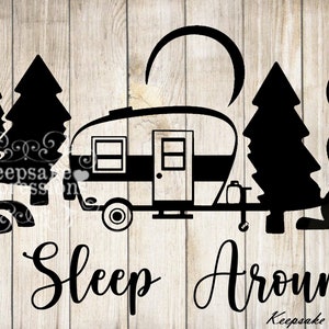 Duermo alrededor de SVG DXF PNG Funny Trailer o Camper Camping svg easy weed by Keepsake Expressions