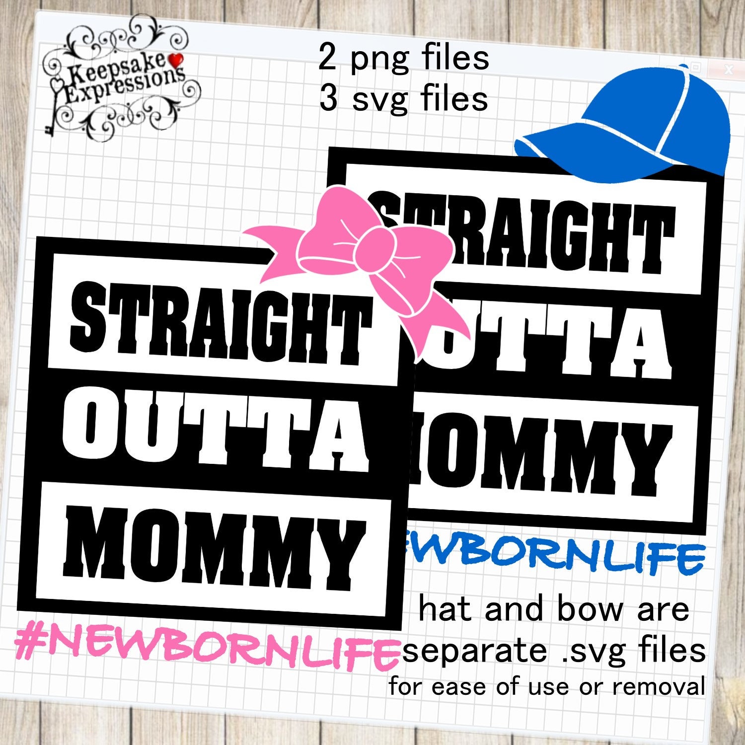 Download Straight Outta Mommy funny newborn onesie svg or png ...