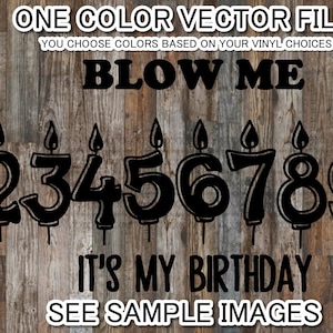 Blow me it&#39;s my birthday svg files with numbers - Men&#39;s birthday svg - Men&#39;s blow me it&#39;s my birthday! svg files - ALL numbers incl