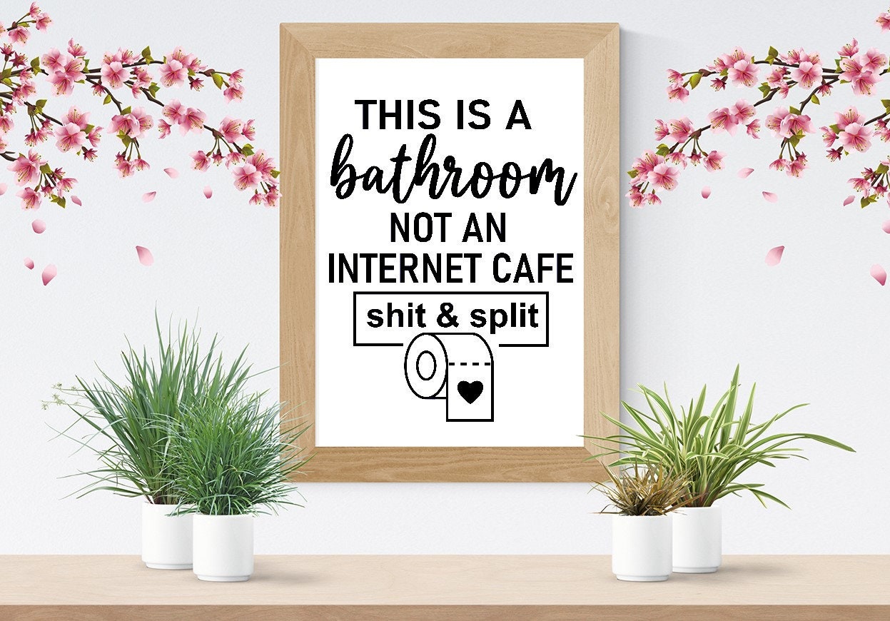 Funny Bathroom SVG Shit or Split SVG for bathroom { Shit or Split DXF…
