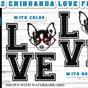 Hou van Chihuahua svg - Ik hou van mijn Chihuahua svg-bestand - Ik hou van mijn Chihuahua DXF - Cute Chihuahua hondenbestand -