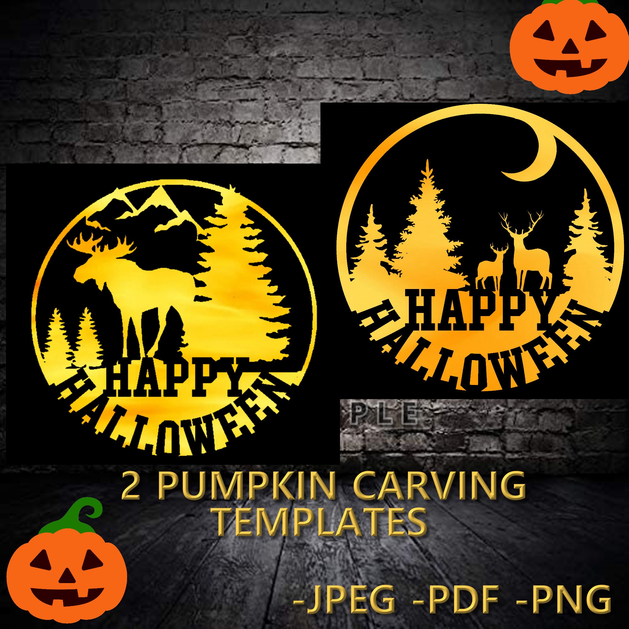 Deer Hunting Pumpkin Stencil Deer Hunting Pumpkin Stencil