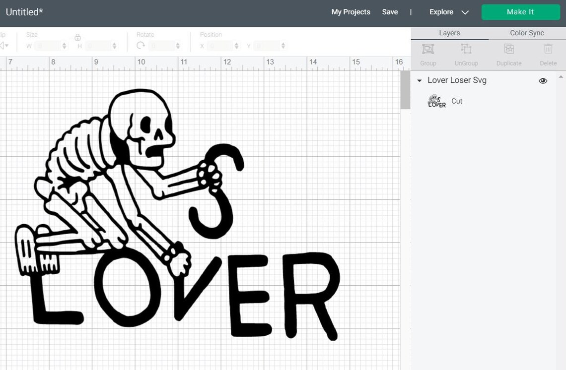 Hand Drawn Lover Loser SVG Cut File Lover Loser Cutting File Etsy