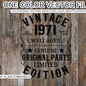 Vintage 1971 svg Datei - lustige 1971 Geburtstag svg - Geburtsjahr 1971 svg - 1971 Vintage svg