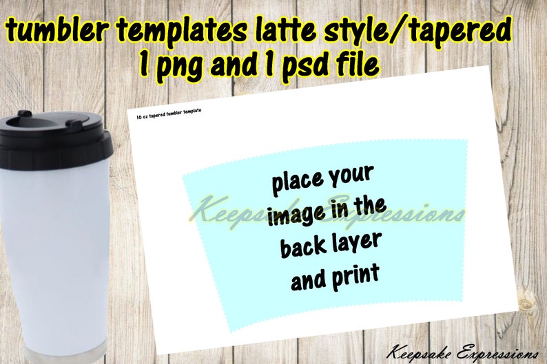 16 Oz Tumbler Template for DIY Images Tapered/latte Style by Etsy