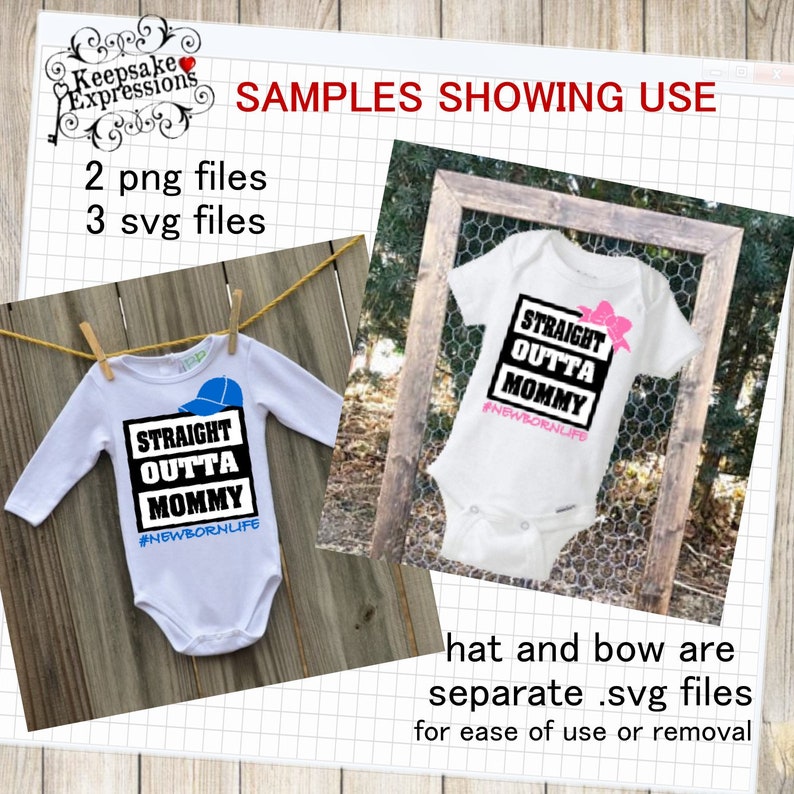 Download Straight Outta Mommy funny newborn onesie svg or png ...