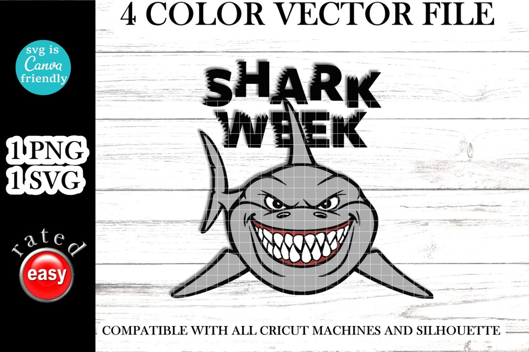 Easy Shark Week Decal Digital Format Shark Week Svg Funny Shark Week