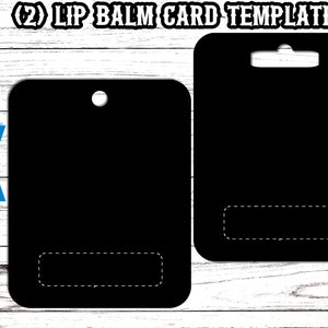 Sjabloon lippenbalsem geldkaart - kaartsjabloon lippenbalsem geldhouder - DIY-kaartsjablonen lippenbalsem - 2 png-bestand - 2 stijlen