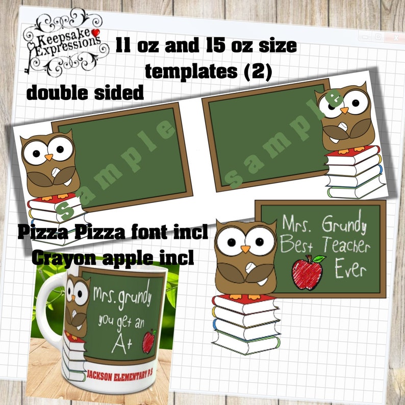 Download Teacher sublimation mug templates 11 oz and 15 oz sizes ...