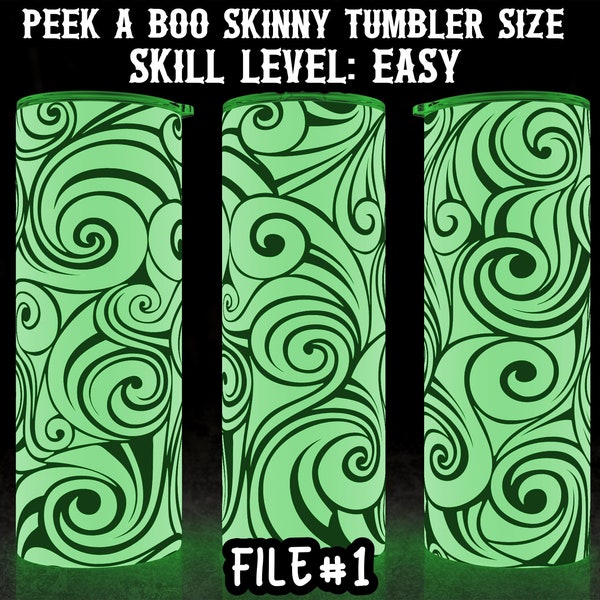 2 Seamless Peek A Boo SVG Tumbler cutting files - Seamless pattern SVG file will fit straight tumblers -5 formats - great for glow tumblers