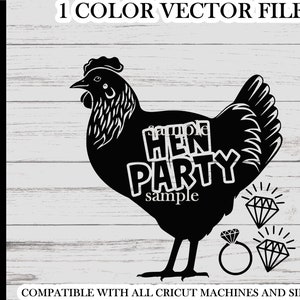 Hen party svg - bachelorette svg - bridal party svg - wedding svg - 1 color easy cut