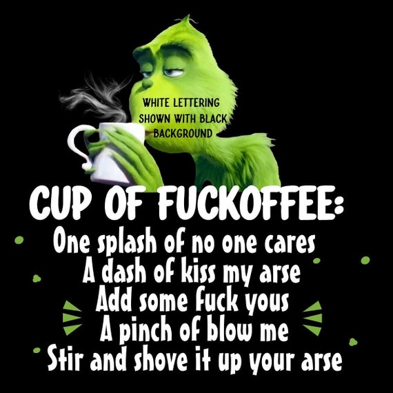 Download Grinch Sublimation Fuckoffee Digital Files Front And Back Png Etsy PSD Mockup Templates