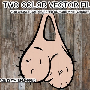 Facile due colori palle pelose SVG - file SVG sacco peloso - Crea la tua formulazione per andare con questo file
