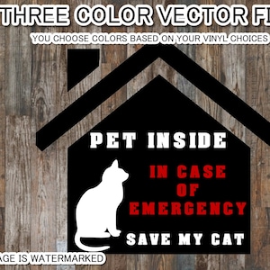 私の猫の緊急住宅通知 SVG を保存してください - 5 つのファイルタイプ - 私の猫の SVG を保存してください