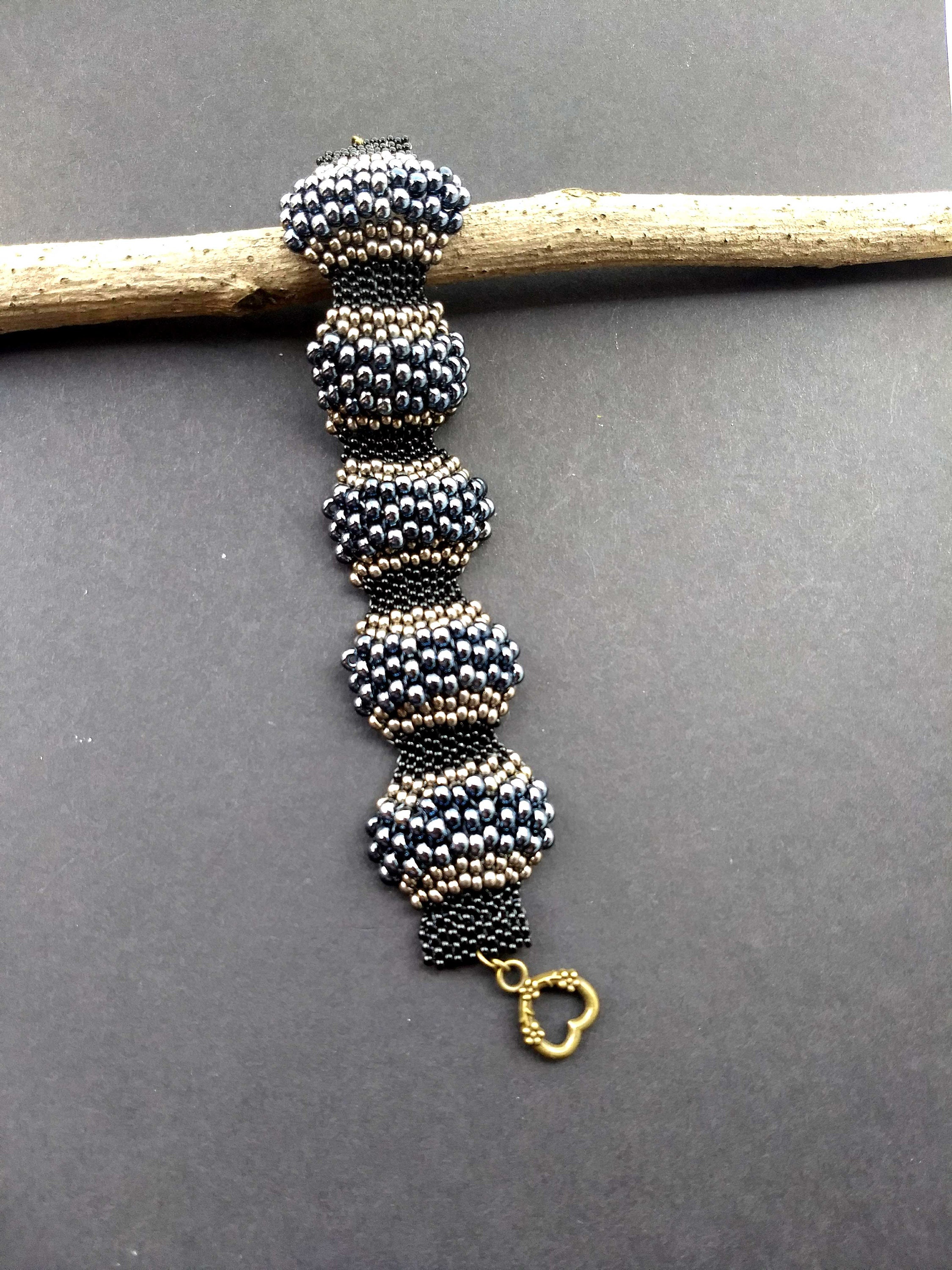 Black & Grey Jaya Beaded Bracelet main image 1