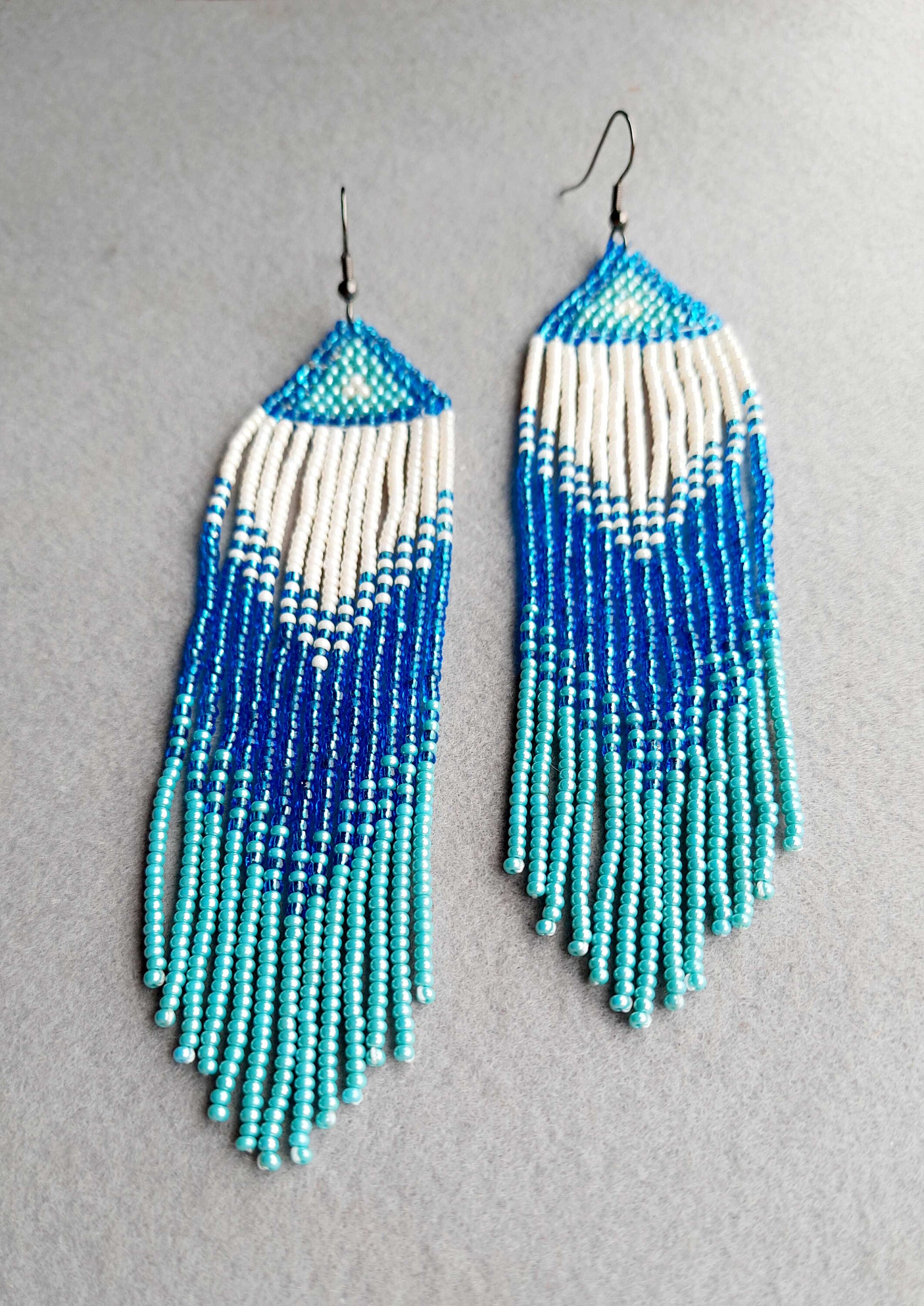 Boho Fringe Seed Bead Handmade Earrings for Women - Etsy