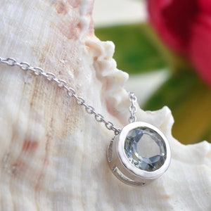 Green Amethyst Silver Necklace, Sterling Silver Jewelry, Natural Green Amethyst Cutstone, Gift for Her, Gemstones Necklaces, Wedding Jewelry