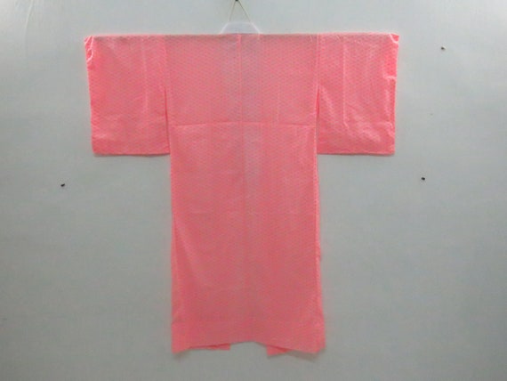 Vintage Japanese kimono light pink white color ab… - image 4