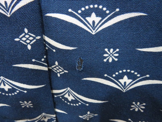 Vintage Japanese Jacket haori blue color flower p… - image 7