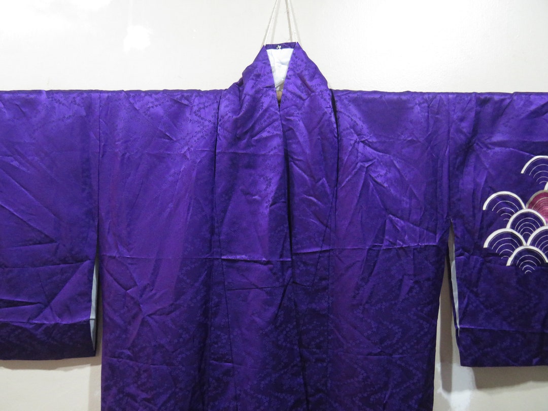 Vintage Japanese Kimono Light Purple Color Abstract Pattern - Etsy