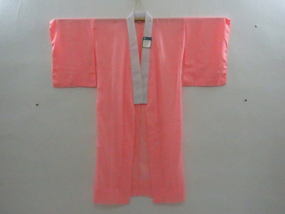 Vintage Japanese kimono light pink white color ab… - image 3