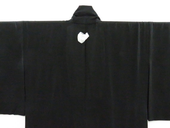Vintage Japanese kimono black color abstract patt… - image 2
