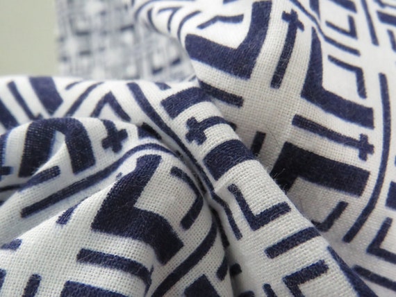 Vintage Japanese cotton yukata white blue color s… - image 6